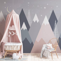 Thumbnail for Papier Peint Chambre Rose et Gris | Le Petit Intissé