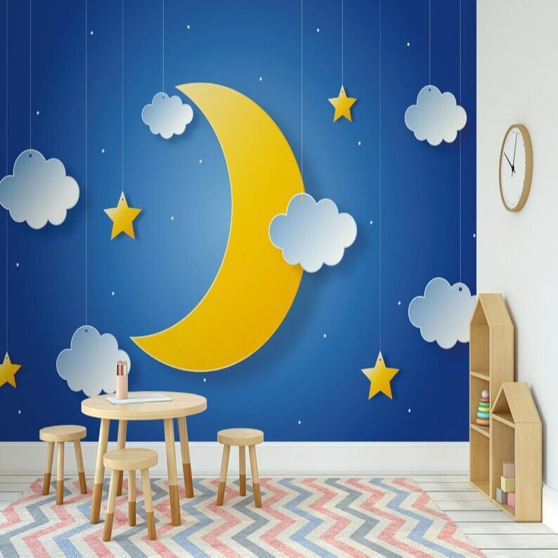 Papier Peint Bleu Nuit | Le Petit Intissé