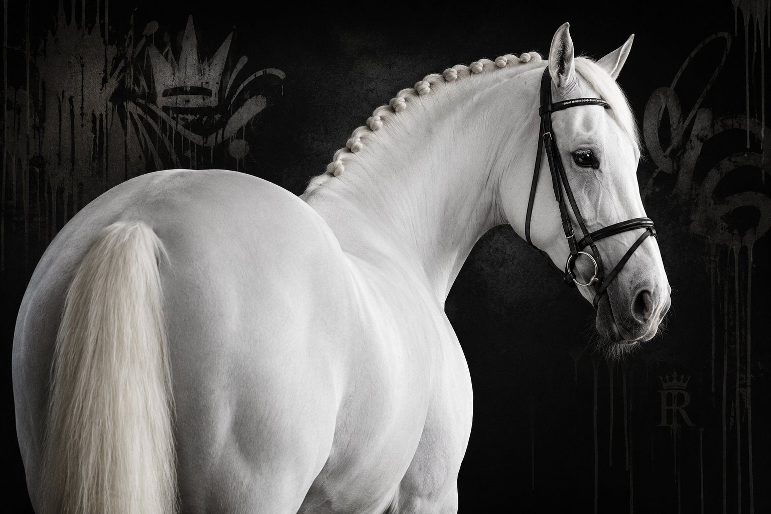 Papier Peint Cheval Blanc | Le Petit Intissé