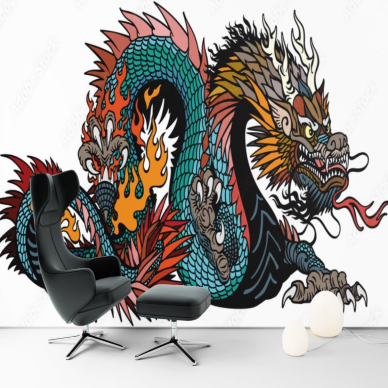 Papier Peint Japonais <br/> Dragon Chinois