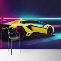 Thumbnail for Papier Peint Voiture <br/> Lamborghini Jaune