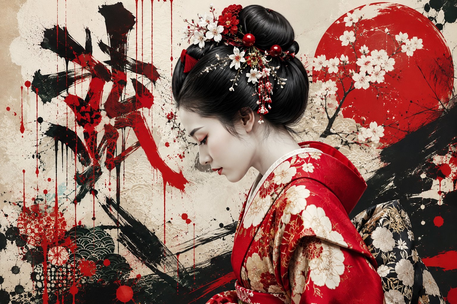 Papier Peint Japonais Geisha | Le Petit Intissé