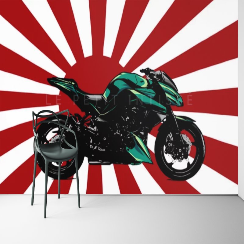Papier Peint Moto <br/> Soleil Levant