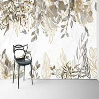 Thumbnail for Papier Peint Oiseaux <br/> Motif Tropical Feuilles en Beige