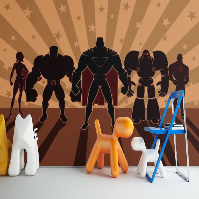 Papier Peint Super Héros <br/> Bannière Etoilée