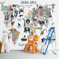 Thumbnail for Papier Peint Carte du Monde <br/> Animal World