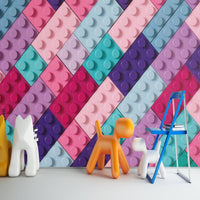 Thumbnail for Papier Peint Fille Classique <br/> Lego Déco Rose