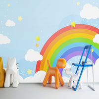 Thumbnail for Papier Peint Bébé Classique <br/> Panoramique Arc-en-Ciel