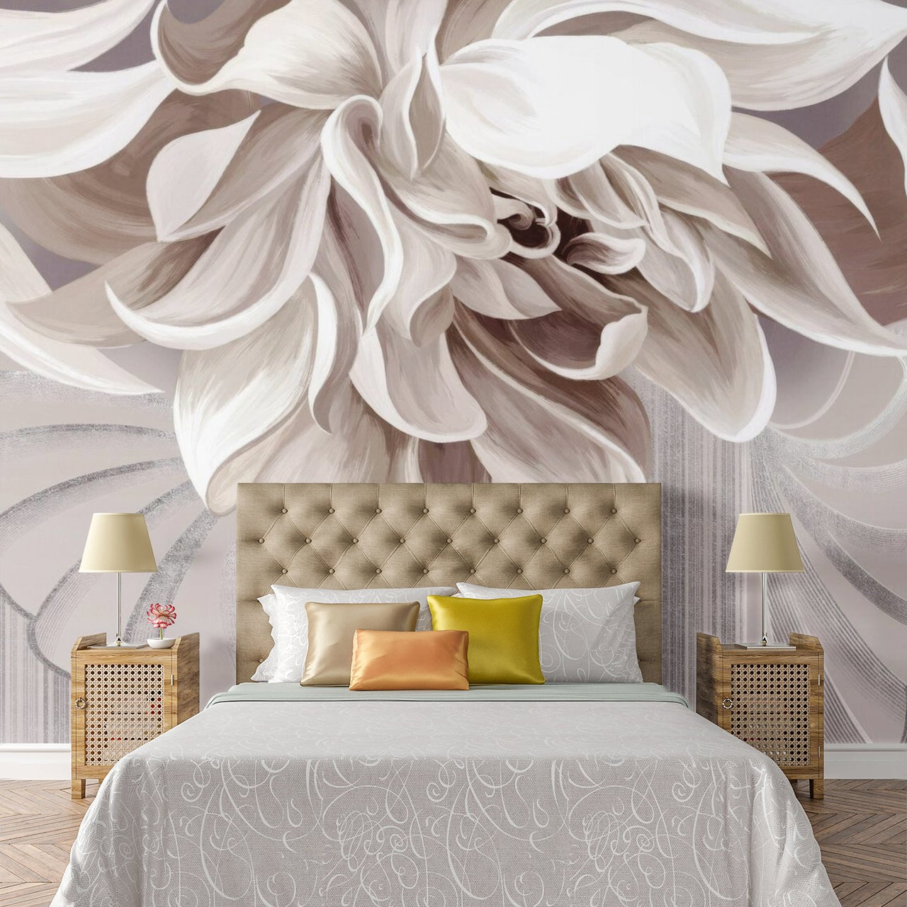 Papier Peint Grosse Fleur