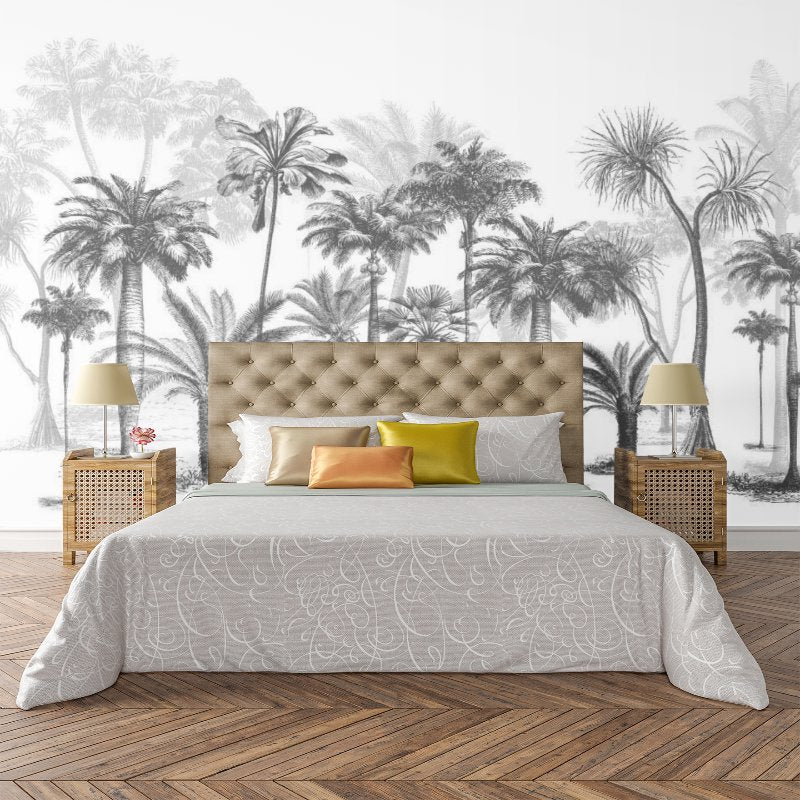 Papier Peint Noir et Blanc <br/> Jungle