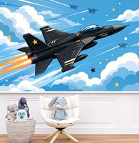 Thumbnail for Papier Peint Avion de Chasse | Le Petit Intissé
