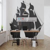 Thumbnail for Papier Peint Pirate <br/> Bateau Noir