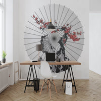 Thumbnail for Papier Peint Japonais <br/> Parapluie Sakura