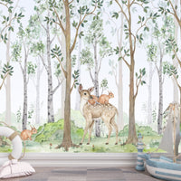 Thumbnail for Papier Peint Animaux <br/> Cerf Bois Vert