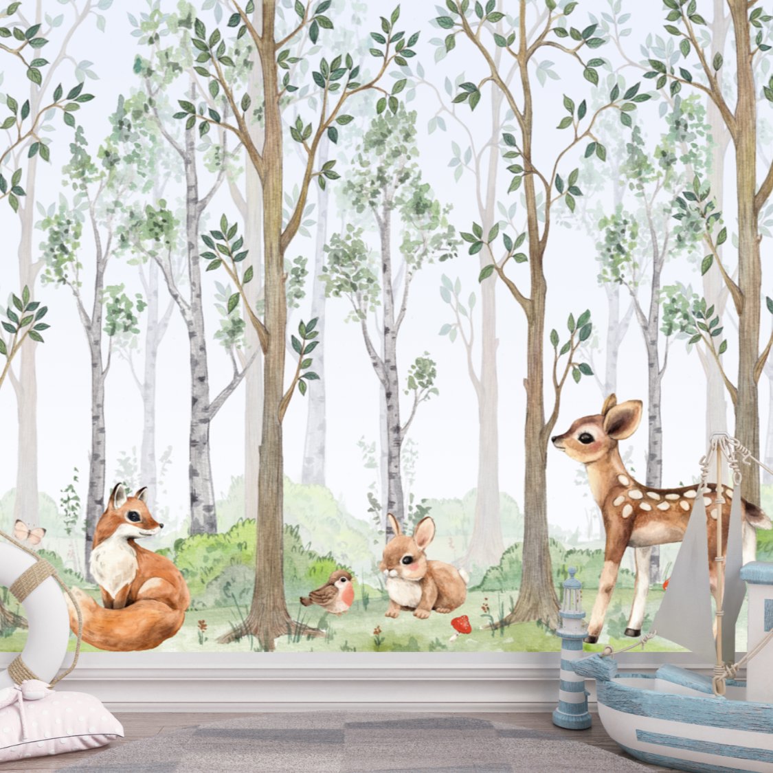 Papier Peint Animaux <br/> Voyage en Pleine Forêt