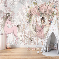 Thumbnail for Papier Peint Licorne <br/> Princesse Ballerine et Carrosse
