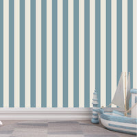 Thumbnail for Papier Peint Bébé Classique <br/> Rayure Bleu