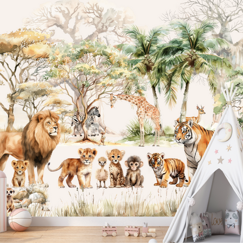Papier Peint Animaux Safari | Le Petit Intissé