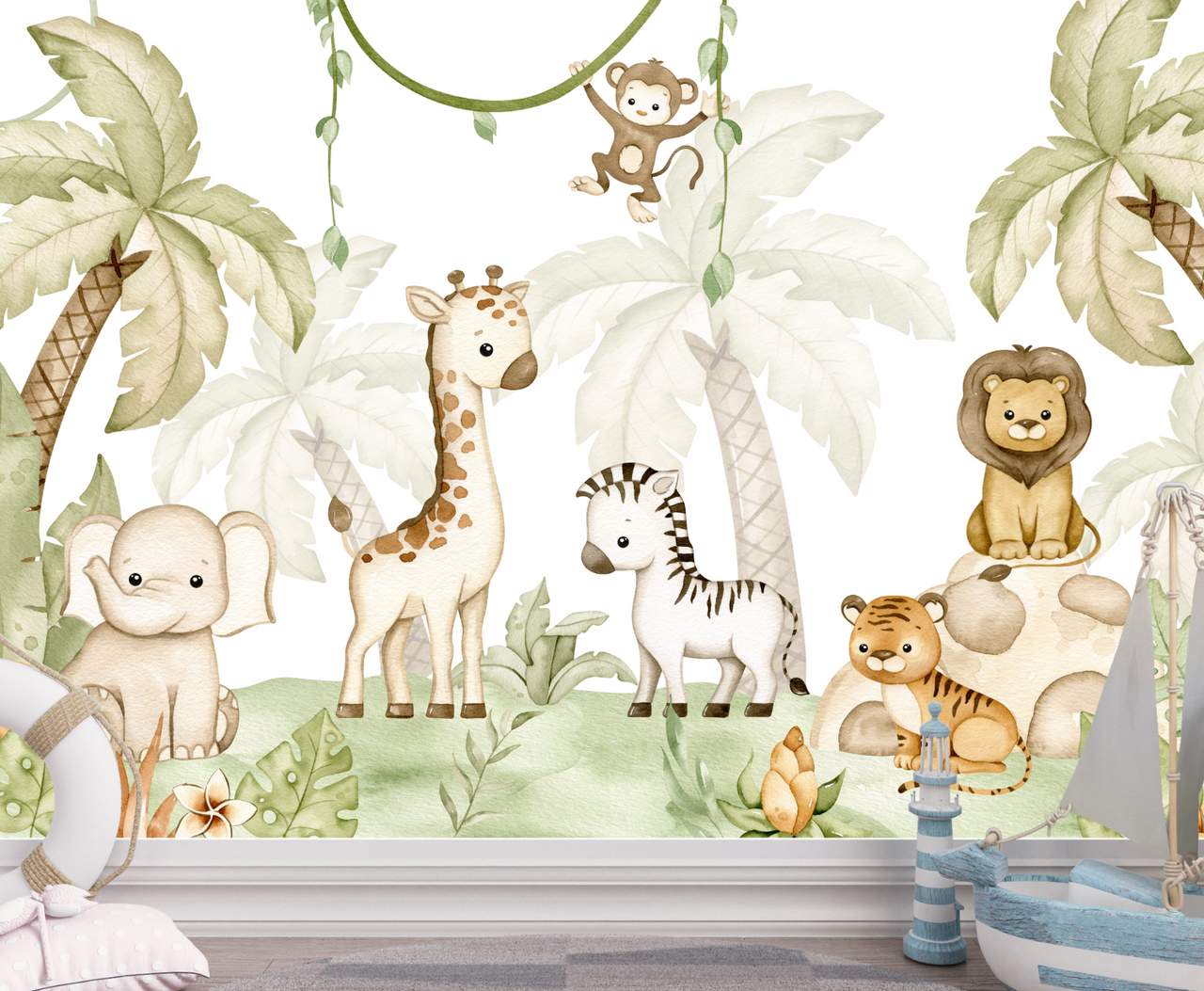 Papier Peint Animaux Jungle Enfant | Le Petit Intissé