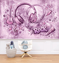 Thumbnail for Papier Peint Musique <br/> Casque Rock Fille
