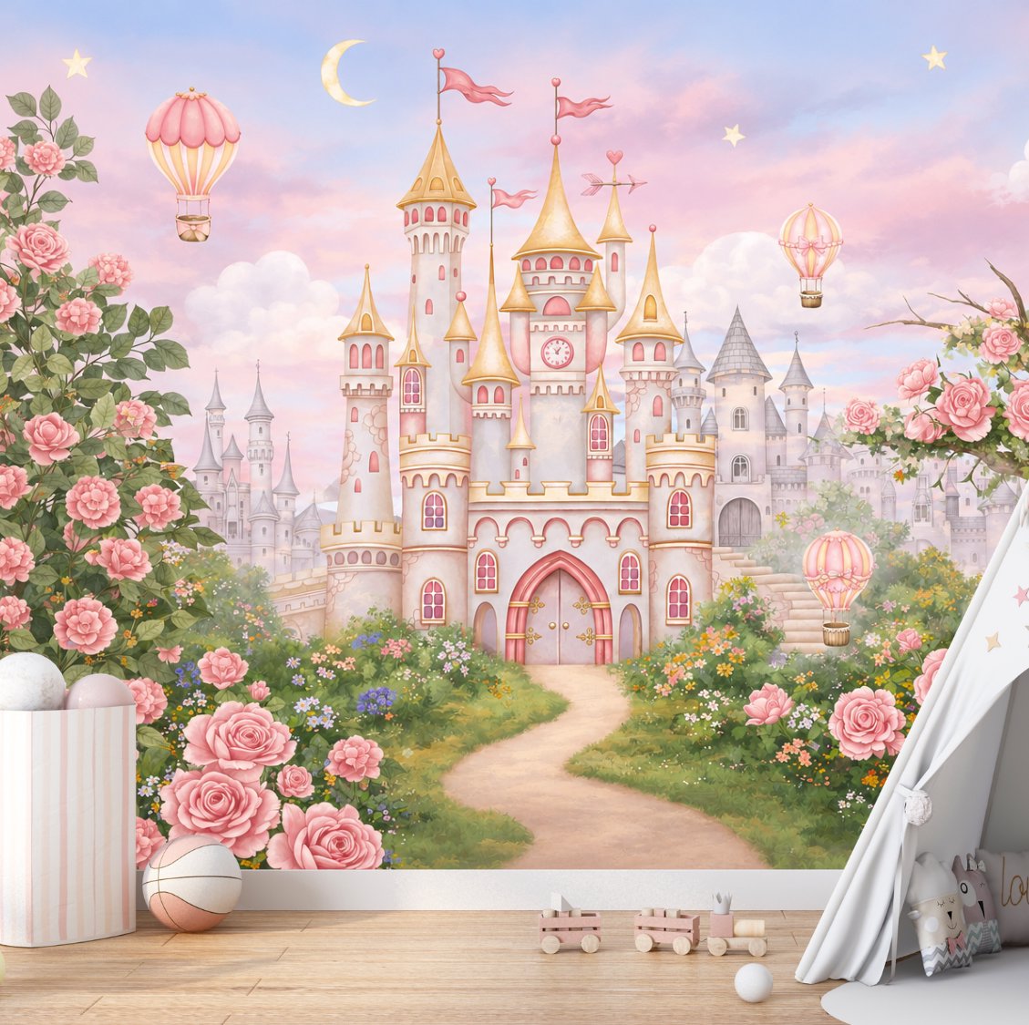 Papier Peint Rose Princesse | Le Petit Intissé
