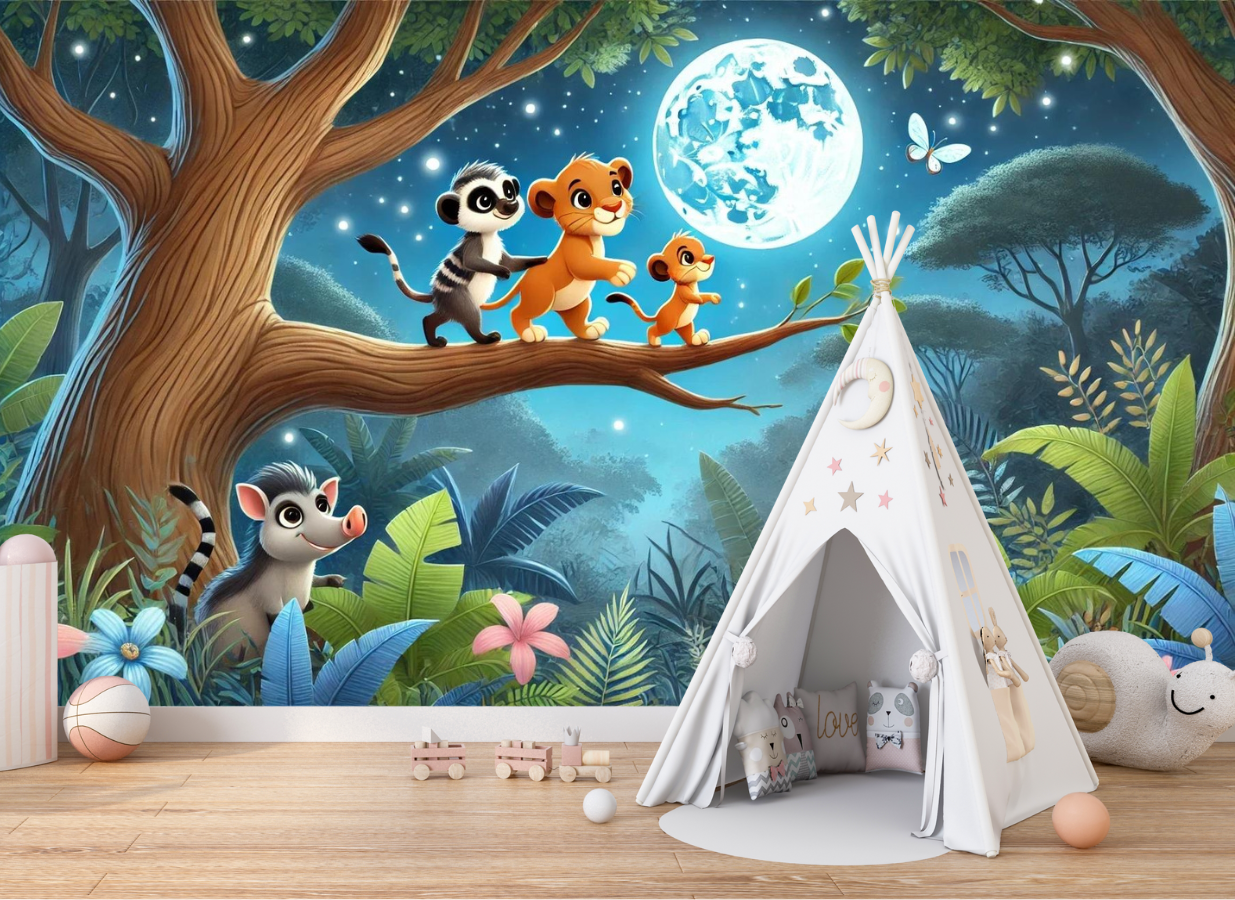 Tapisserie Lion Bébé | Le Petit Intissé