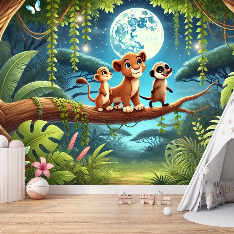 Papier Peint Animaux <br/> Lionceau Explorateur