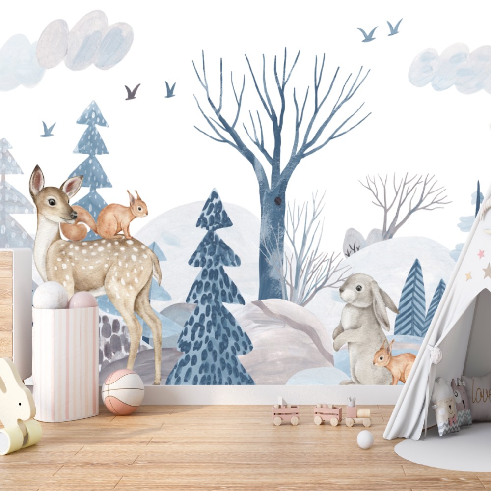Décoration chambre enfant animaux forêt | Le Petit Intissé