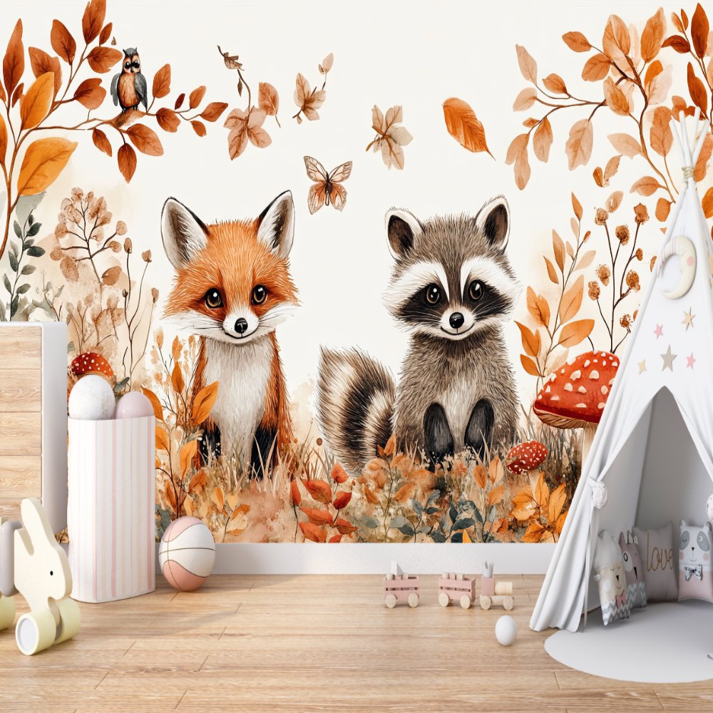 Papier Peint Animaux <br/> Renard et Automne