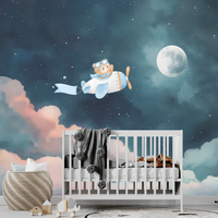 Thumbnail for Papier Peint Chambre Enfant Nuage | Le Petit Intissé