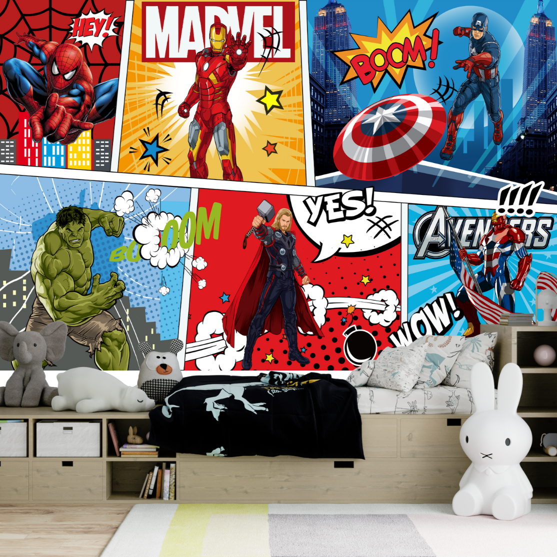 Papier Peint Super Héros Enfant | Le Petit Intissé
