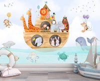 Thumbnail for Papier Peint Marin <br/> Arche de Noé Aquatique