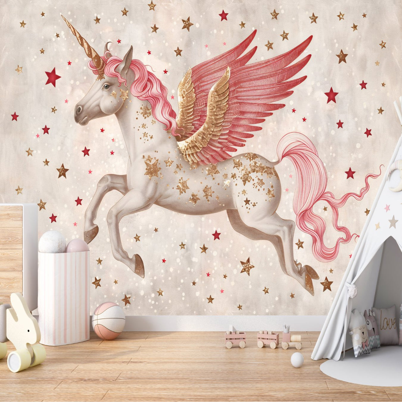 Papier Peint Licorne <br/> Envolée Majestueuse
