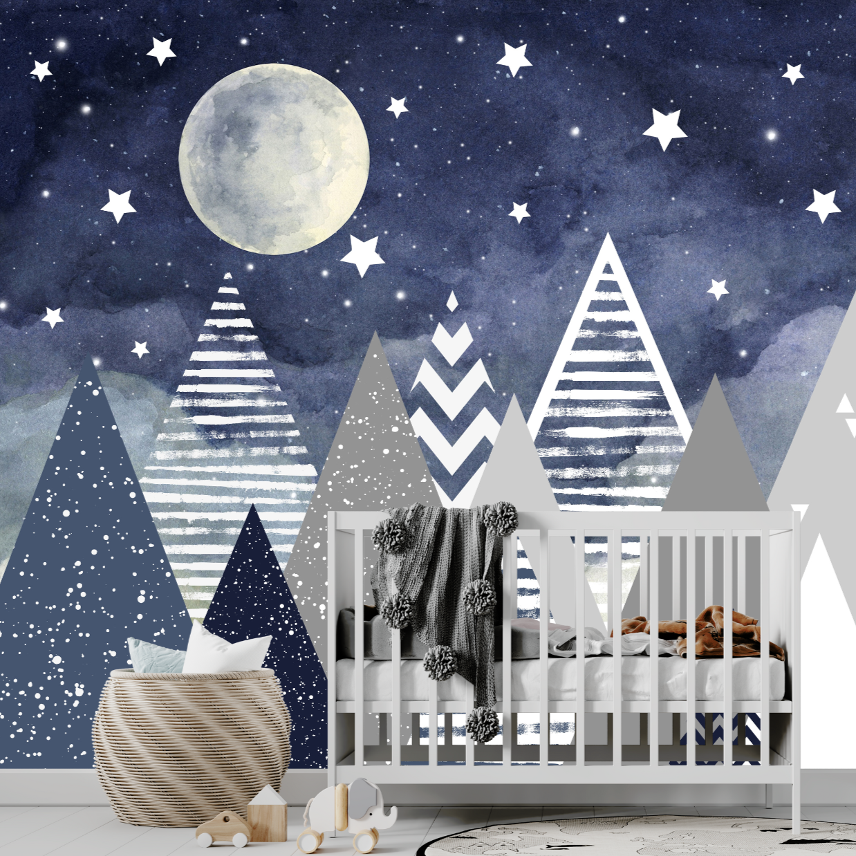 Papier Peint Panoramique Enfant Montagne | Le Petit Intissé