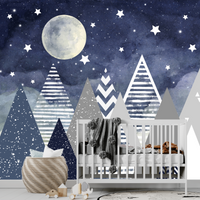 Thumbnail for Papier Peint Panoramique Enfant Montagne | Le Petit Intissé