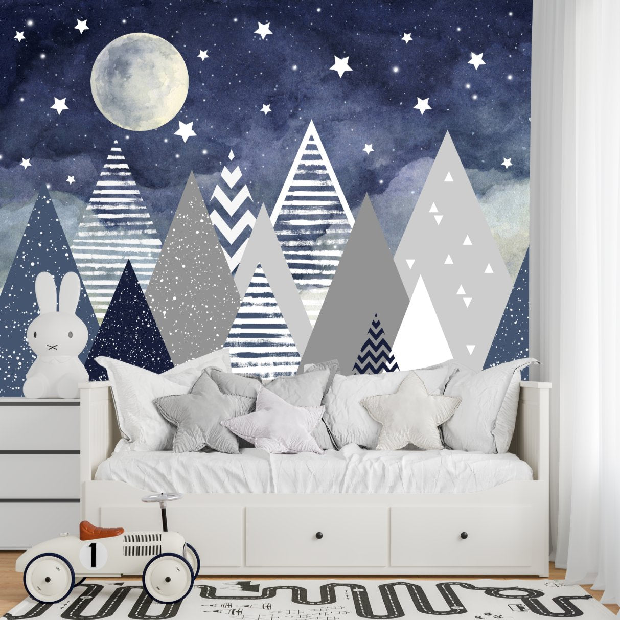 Papier Peint Garçon Classique <br/> Nocturne et Montagne