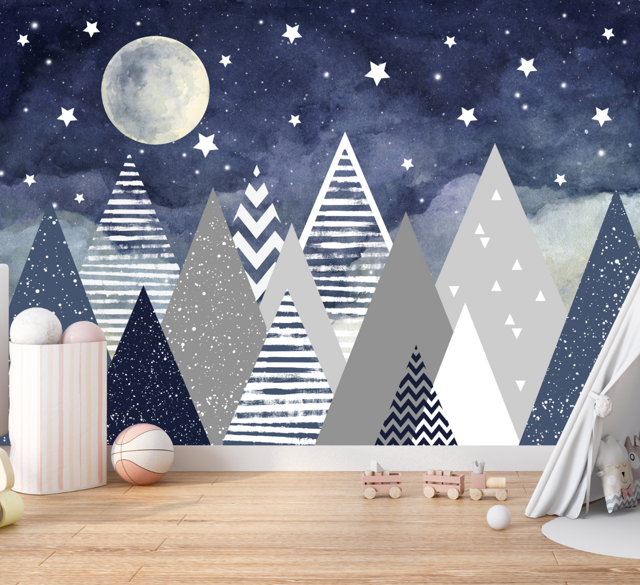 Papier Peint Panoramique Enfant Montagne | Le Petit Intissé