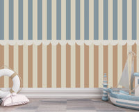 Thumbnail for Papier Peint Bébé Classique <br/> Rayure et Charme Marin