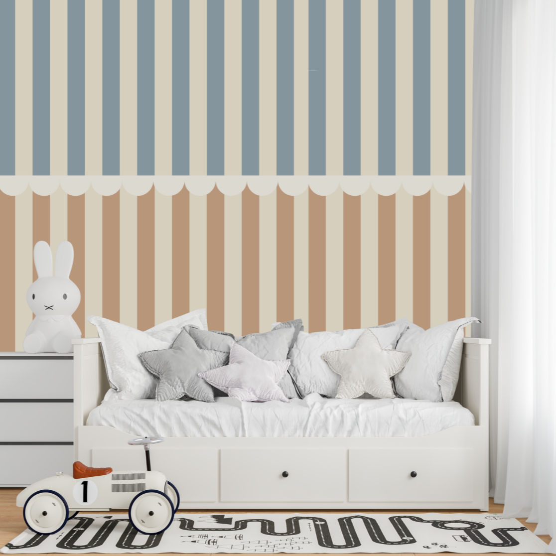 Papier Peint Rayure Bébé | Le Petit Intissé