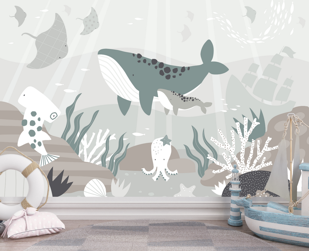 Papier Peint Marin Chambre Enfant | Le Petit Intissé