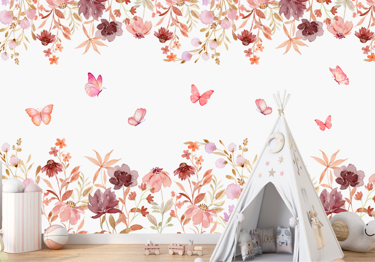 Papier Peint Fleuri Enfant | Le Petit Intissé