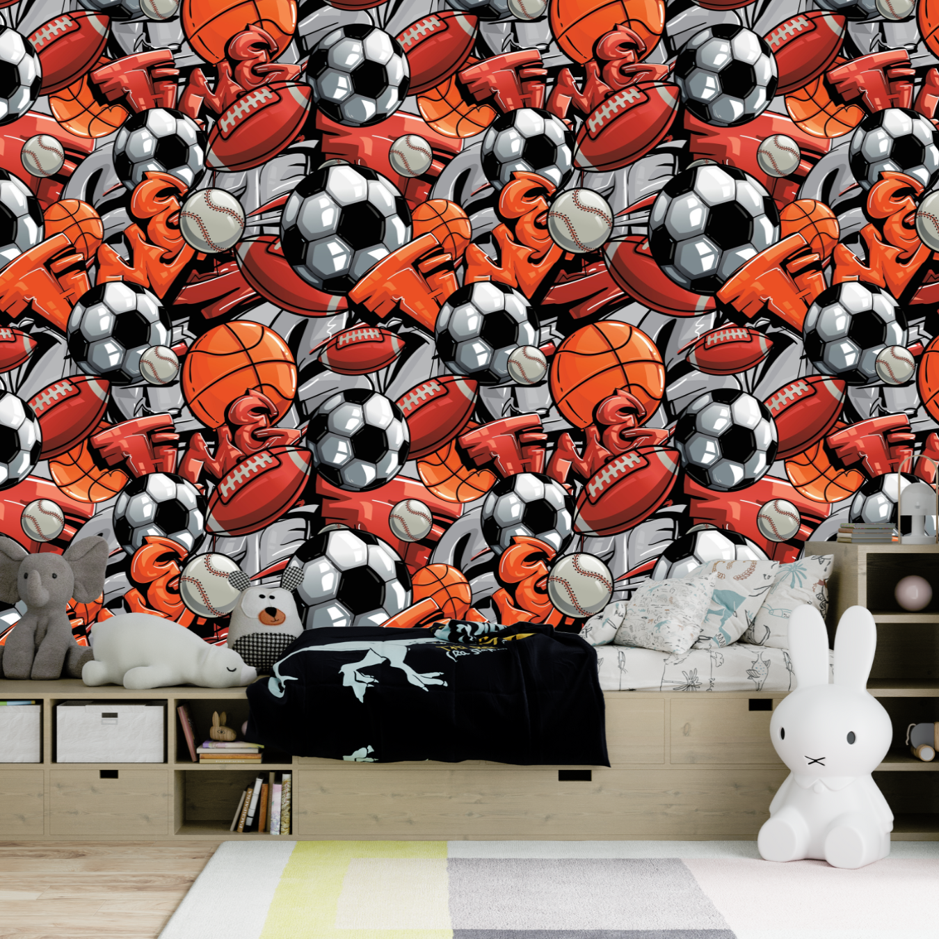 Papier Peint Foot Enfant | Le Petit Intissé