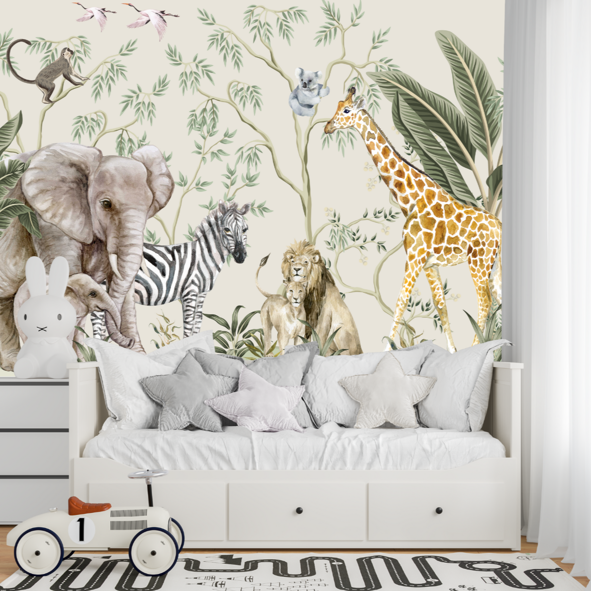 Papier Peint Animaux  <br/> Jungle et Douceur