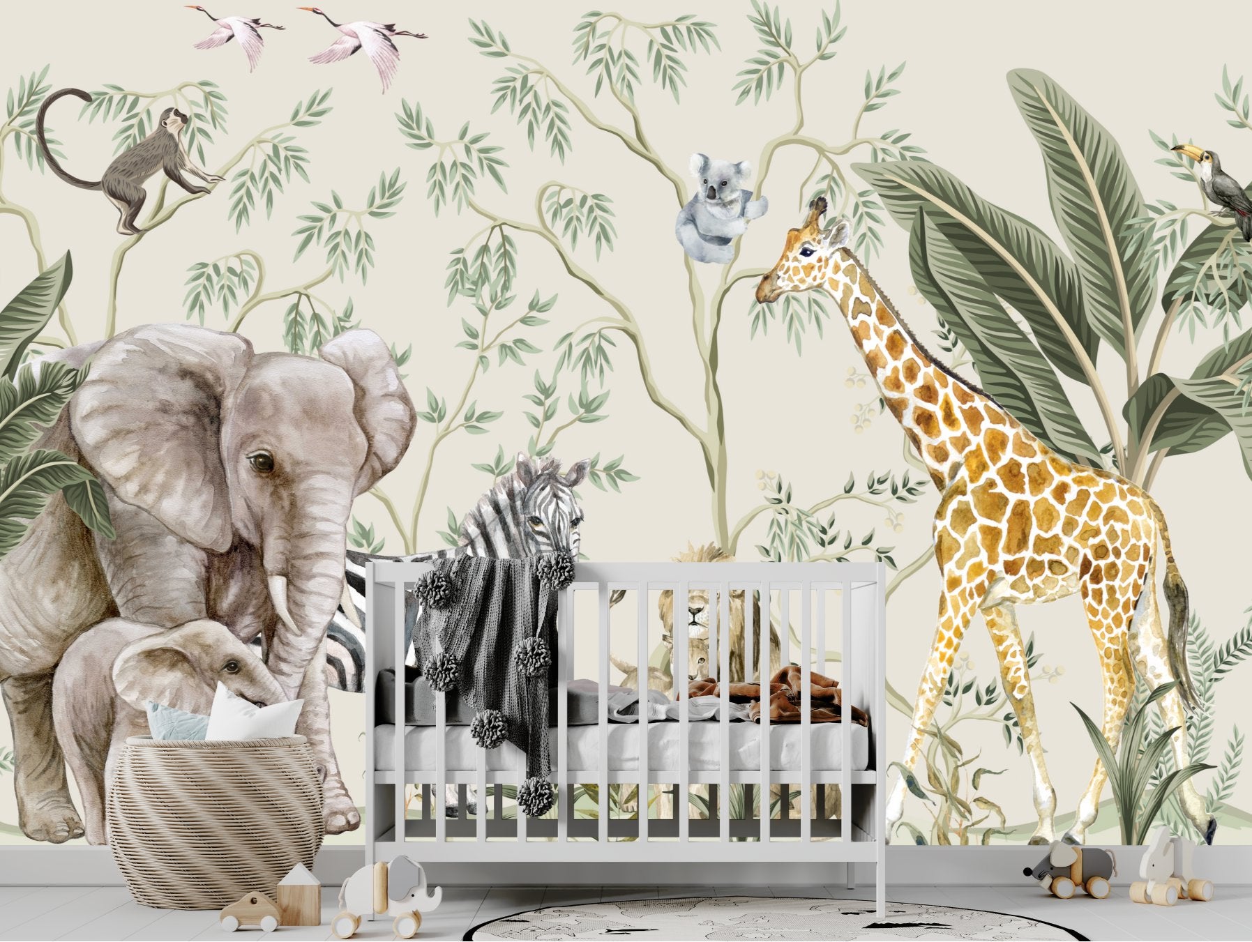 Papier Peint Animaux  <br/> Jungle et Douceur