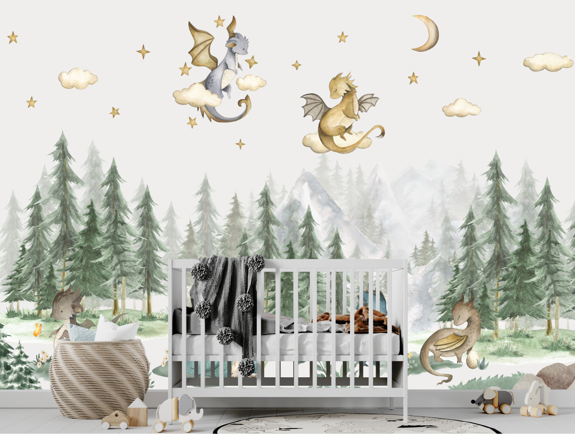 Papier Peint Panoramique Dragon | Le Petit Intissé