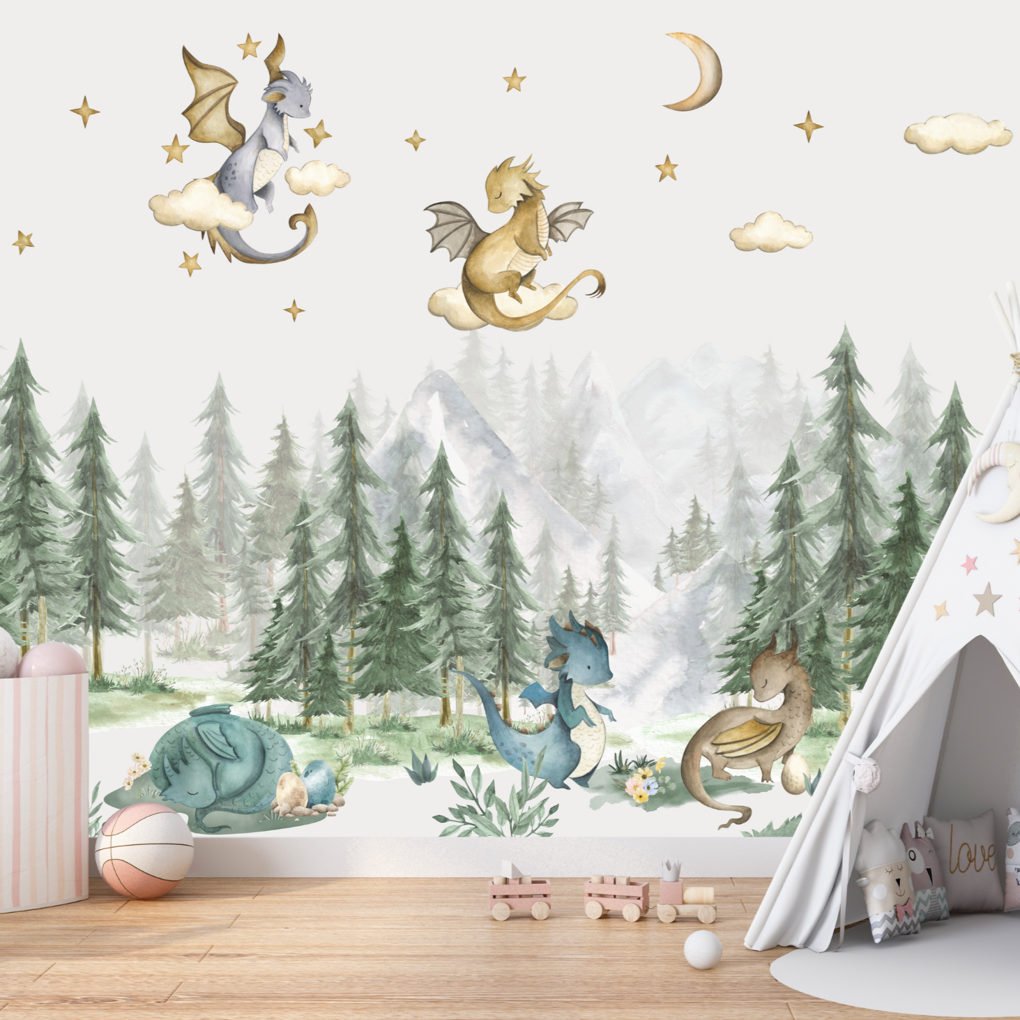 Papier Peint Panoramique Dragon | Le Petit Intissé