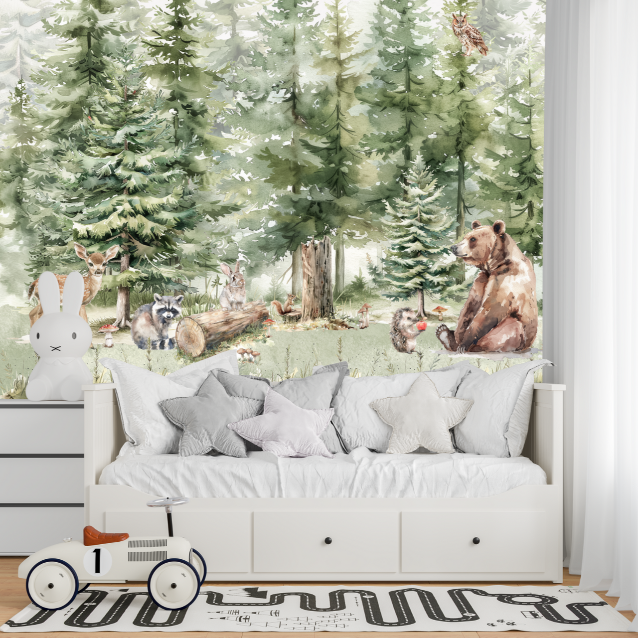 Papier Peint Forêt Animaux | Le Petit Intissé