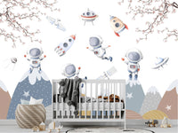 Thumbnail for Papier Peint Espace <br/> Astronautes dans la Montagne
