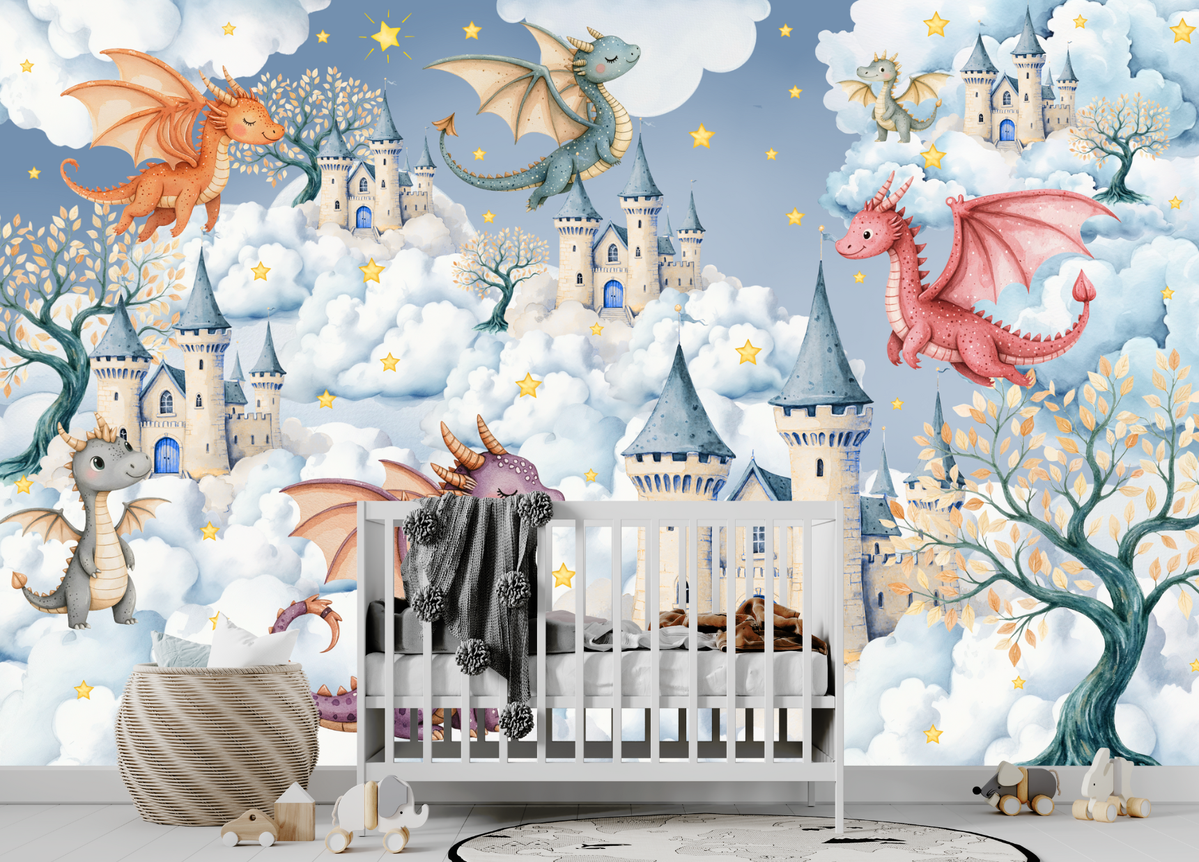 Papier Peint Bébé Dragon | Le Petit Intissé