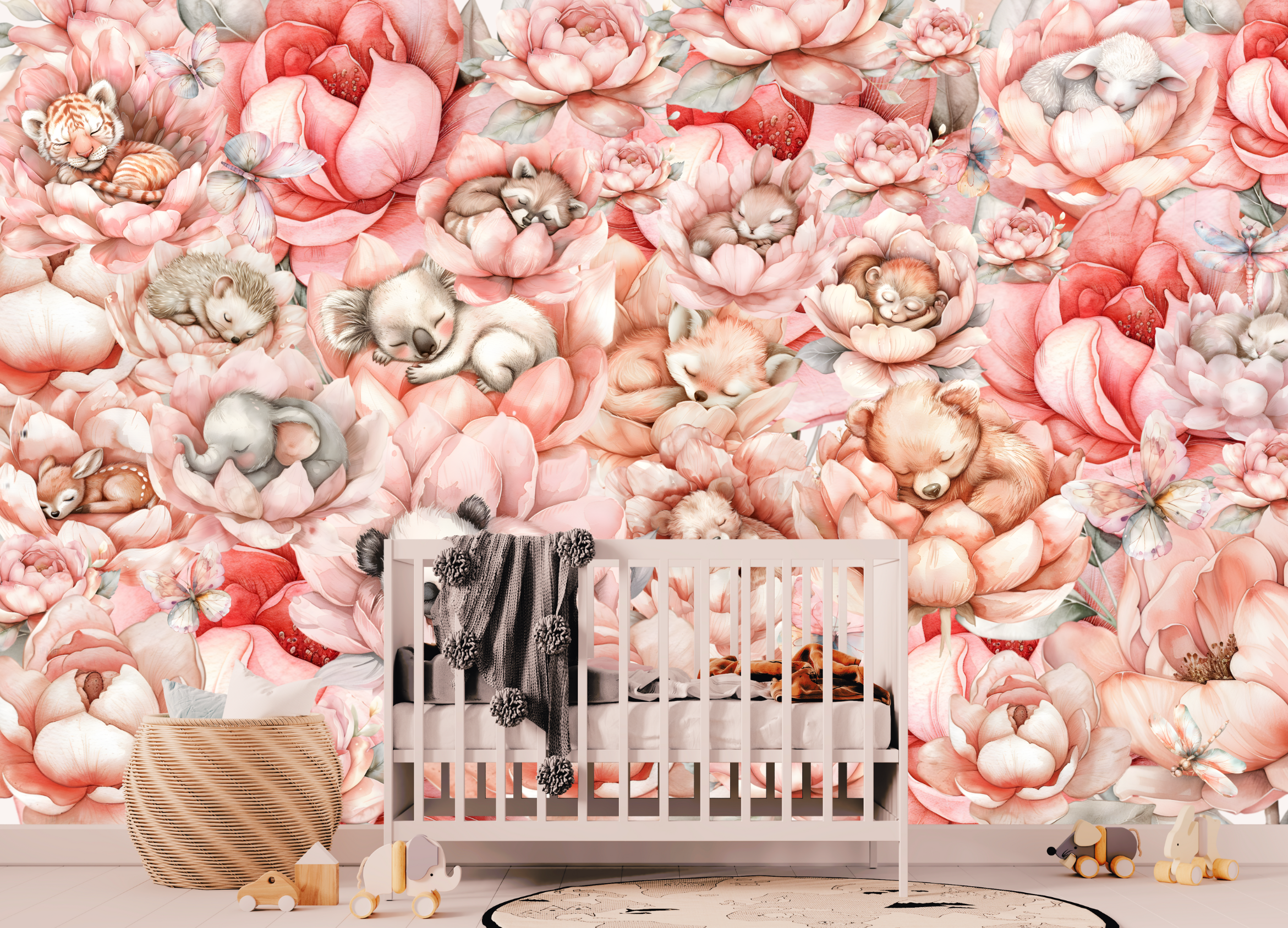 Papier Peint Animaux Fleurs | Le Petit Intissé